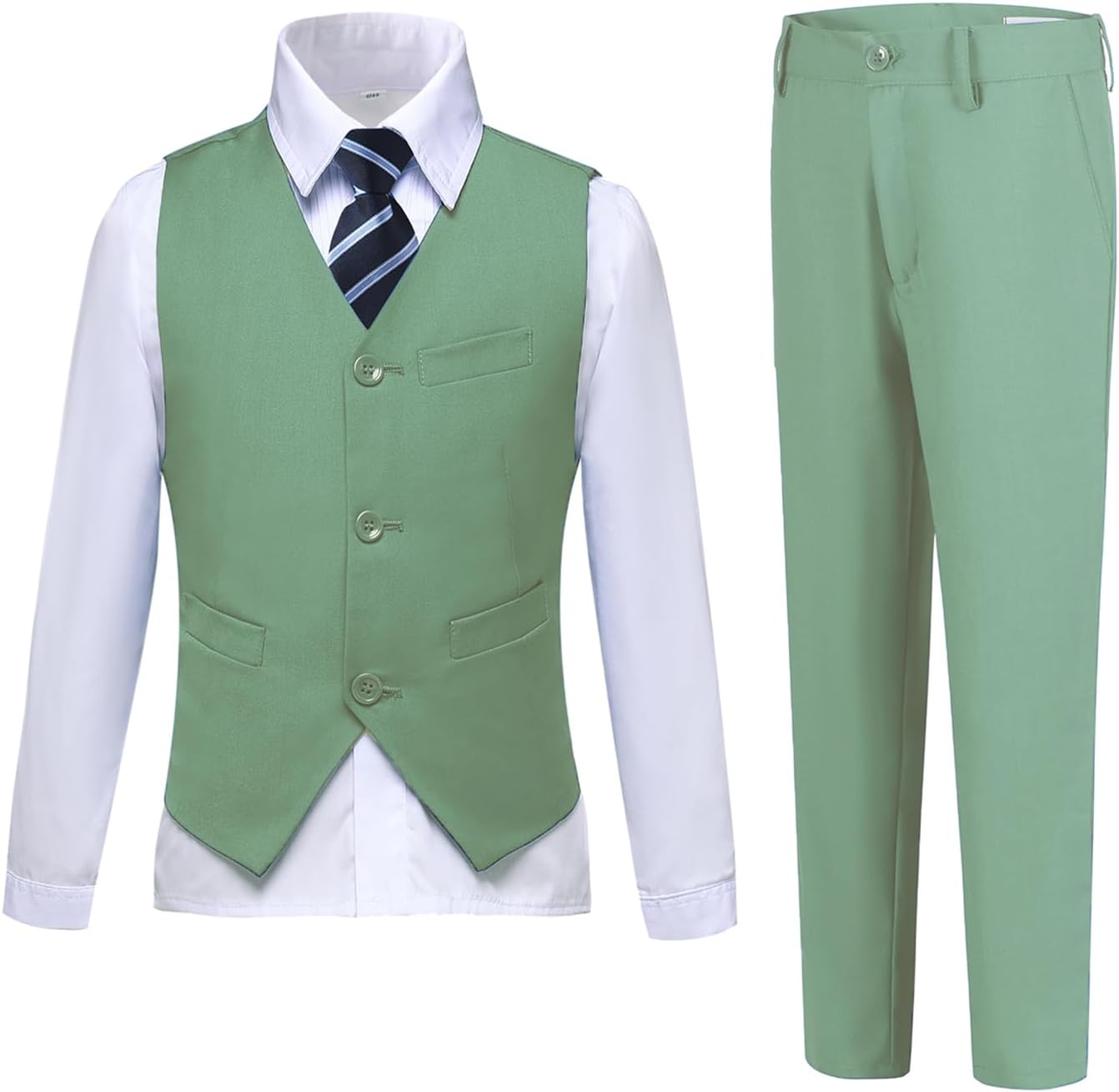 Boys Suits Slim Fit 4 Piece Formal Dresswear Set for Kids