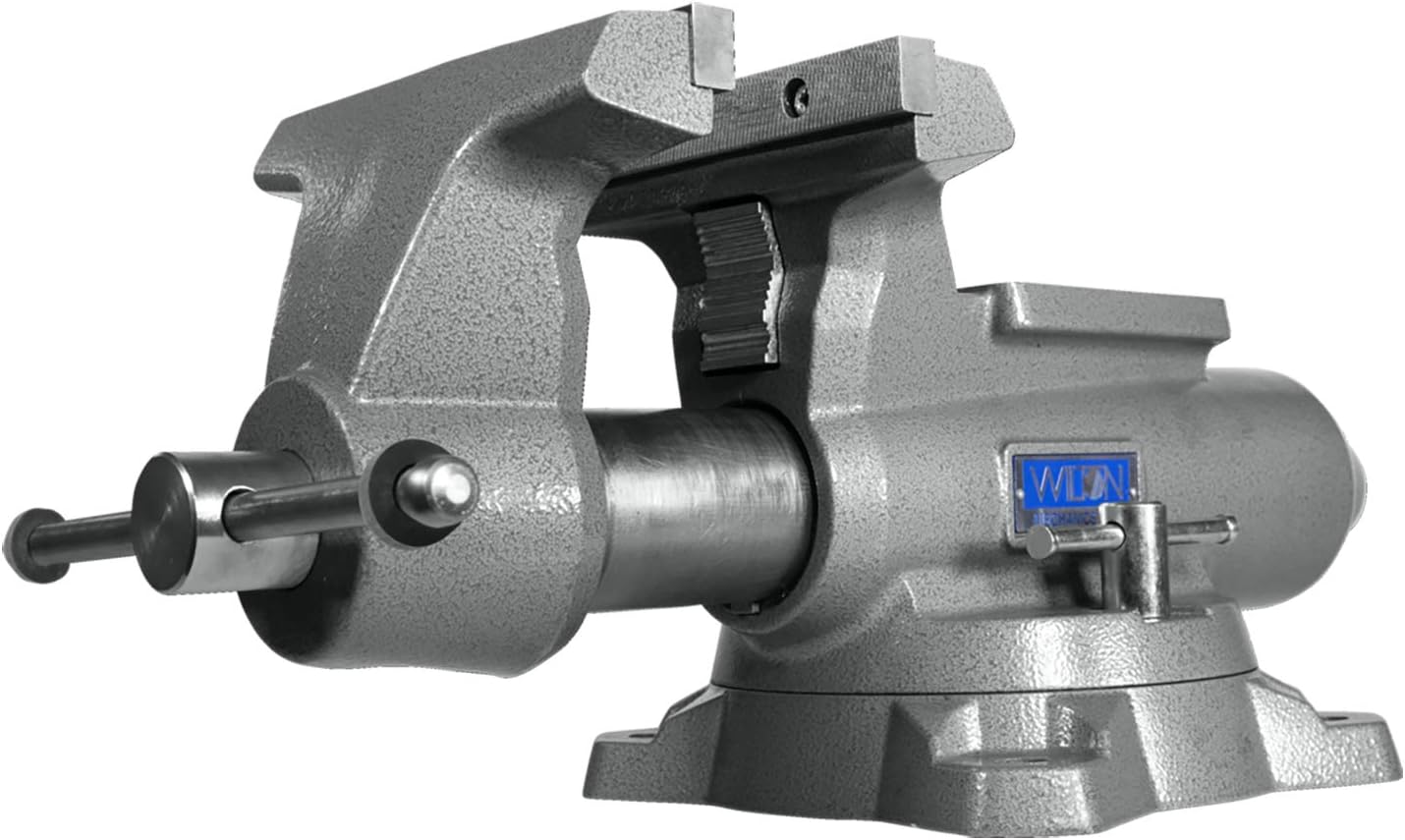 Wilton Mechanics Pro Bench Vise with 8 Jaw Width and 360 Swivel