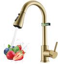 Gold Kitchen Faucet Brushed Gold Pull Down Sprayer - Durable Design