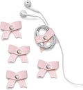 Bow Cable Organizer 5 Pack in Pink - Leather Cord Keepers
