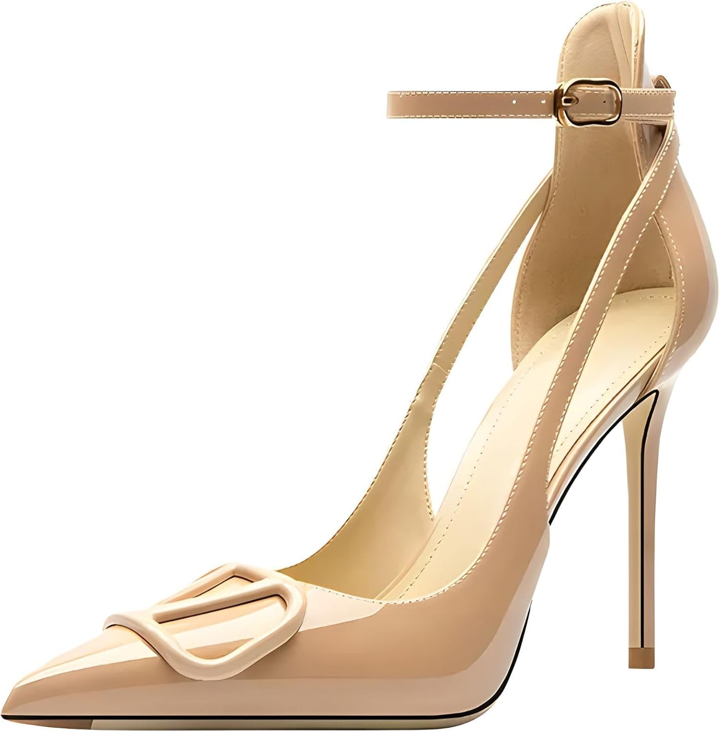 Women's Pointed-Toe Strappy High-Heeled Shoes for Elegance