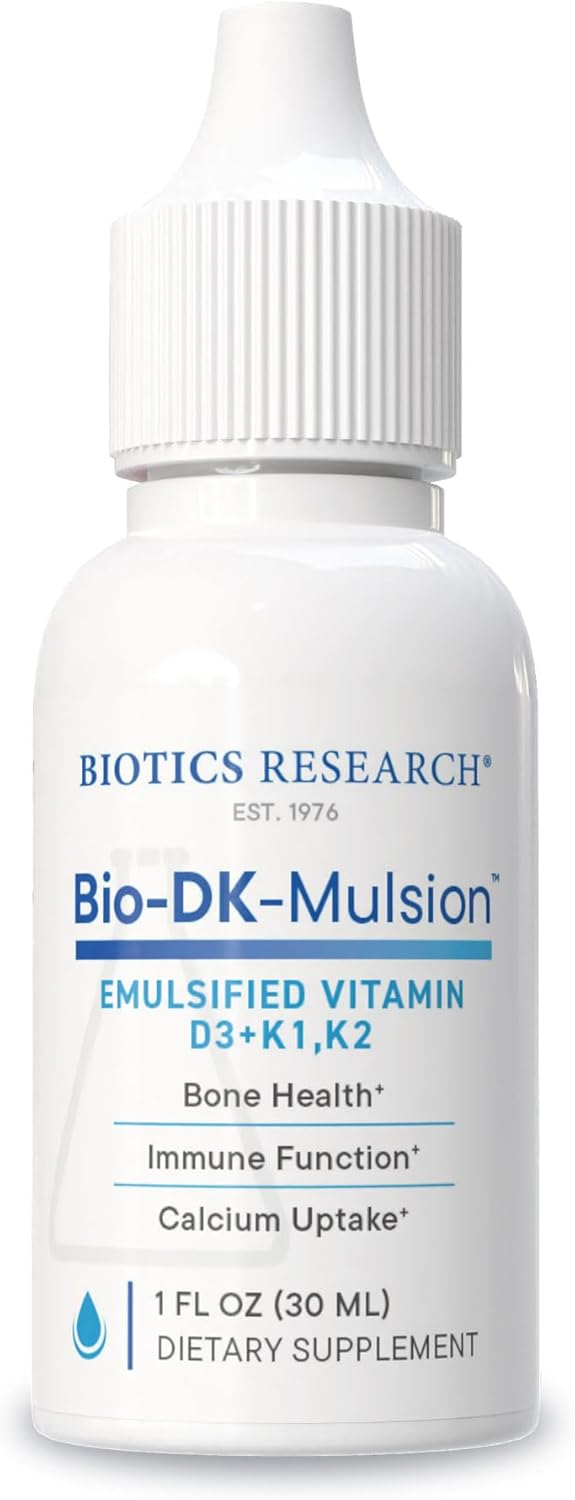 Biotics Research Bio-DK-Mulsion Liquid Vitamin D and K Drops
