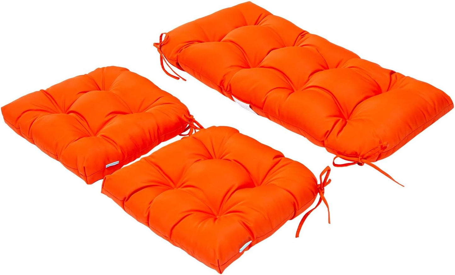 QILLOWAY Outdoor/Indoor Patio Wicker Seat Cushions Set of 3