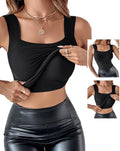 U Neck Shapewear Built-in Bra Tank - Slim Fit Seamless Top