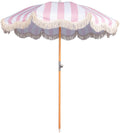 6.5ft Boho Beach Umbrella with Fringe - Sturdy UPF 50+ Shade
