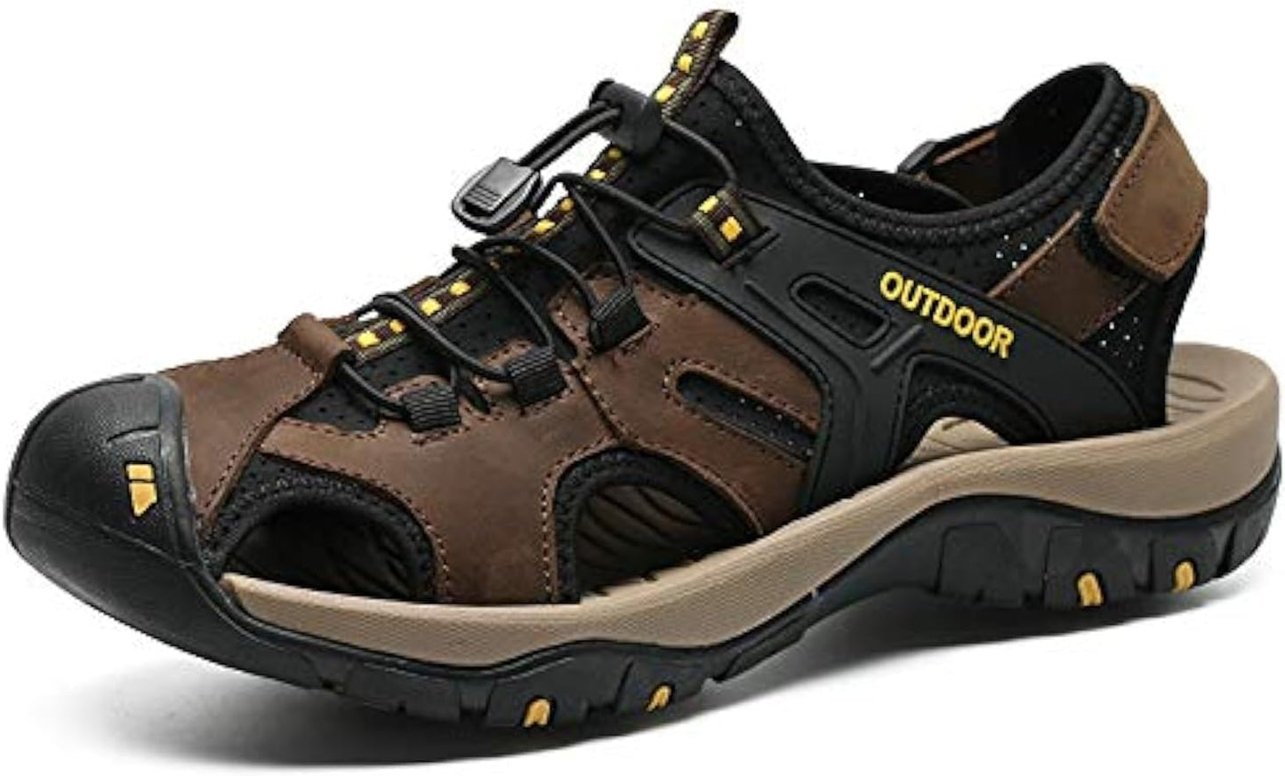 LUODENGLANG Men's Closed Toe Hiking Sandals