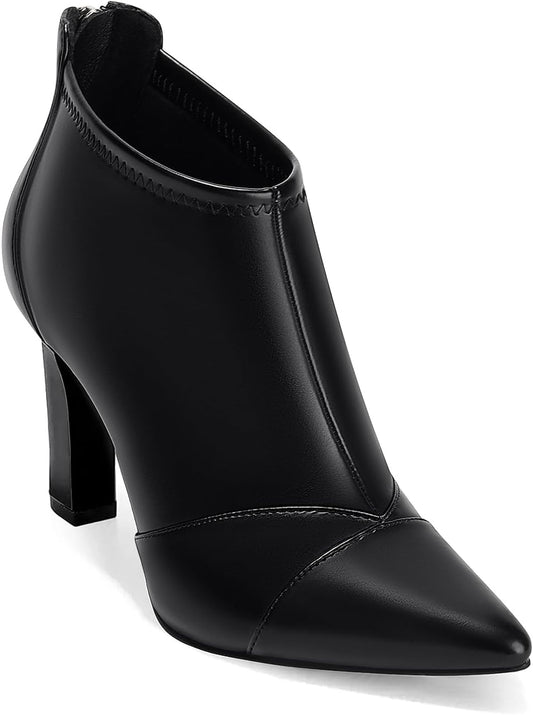 Coutgo Womens Ankle Booties with Stiletto High Heel Design