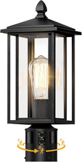 17 in Motion Sensor Outdoor Post Light - Dusk to Dawn Security Lamp