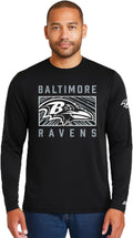 Zubaz NFL Men's Long Sleeve Team Graphic T-Shirt (Style JR6S)