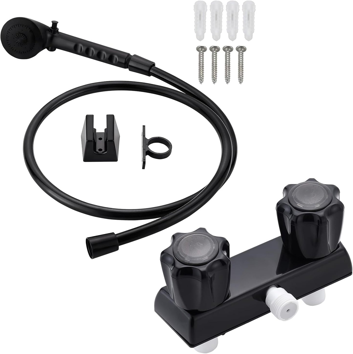 RV Shower Faucet with Hose and Head for Outdoor Adventures