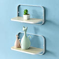Arlington Folding Floating Shelves Set of 2 - Compact Walnut Display