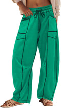 Panadila Womens Barrel Pants Drawstring Wide Leg (Style 4WN7)
