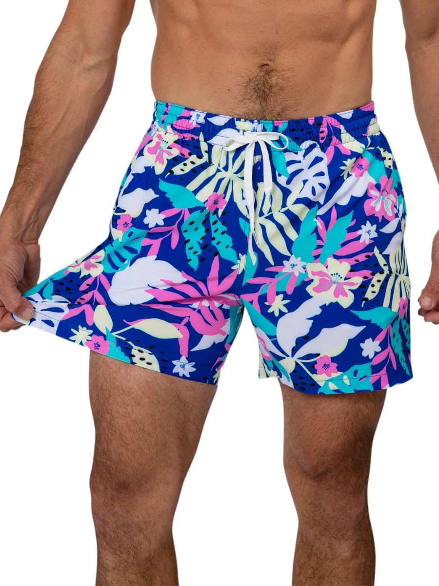 Chubbies Mens Swim Trunks with 4-Way Stretch for Summer Fun