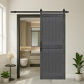 30in x 84in Deep Gray MDF Barn Door with 5ft Hardware Kit - Practical