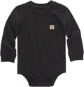 Carhartt Unisex Baby Long-Sleeve Pocket Bodysuit - Durable Everyday