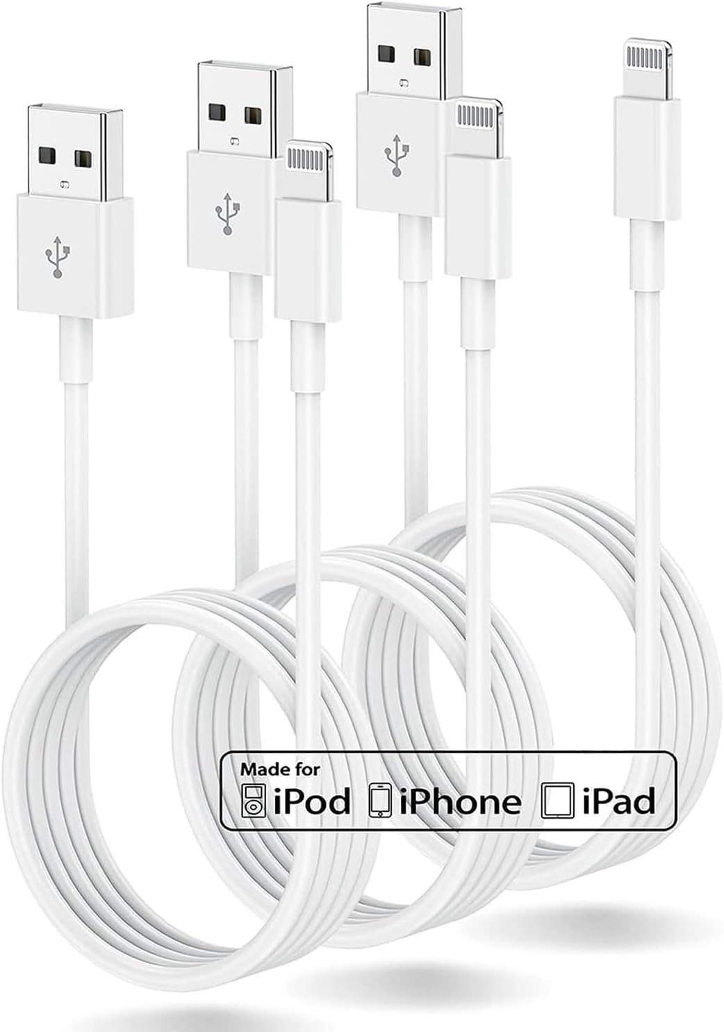 Fast Charge 3ft Apple MFi Certified Lightning Cable by Cionum