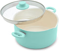 GreenLife 6QT Nonstick Stockpot with Straining Lid for Cooking