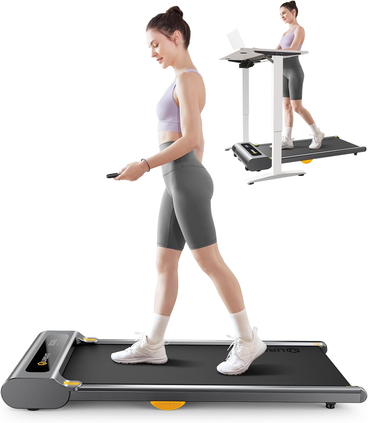UREVO Walking Pad Under Desk Treadmill for Home and Office