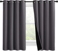 Blackout Curtains with Black Liners 2 Panels 55in x 57in - Thermal