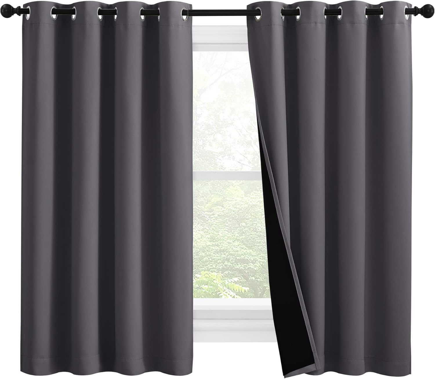 NICETOWN 100% Blackout Curtains for Total Light Control and Style