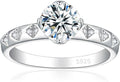 925 Sterling Silver Engagement Ring for Women - Oval/Radiant/Pear Cuts