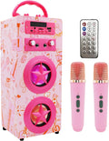 Kids Bluetooth Karaoke Machine with 2 Microphones - Portable Party