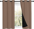 NICETOWN Cappuccino Blackout Curtain Panels - Full Light Blocker