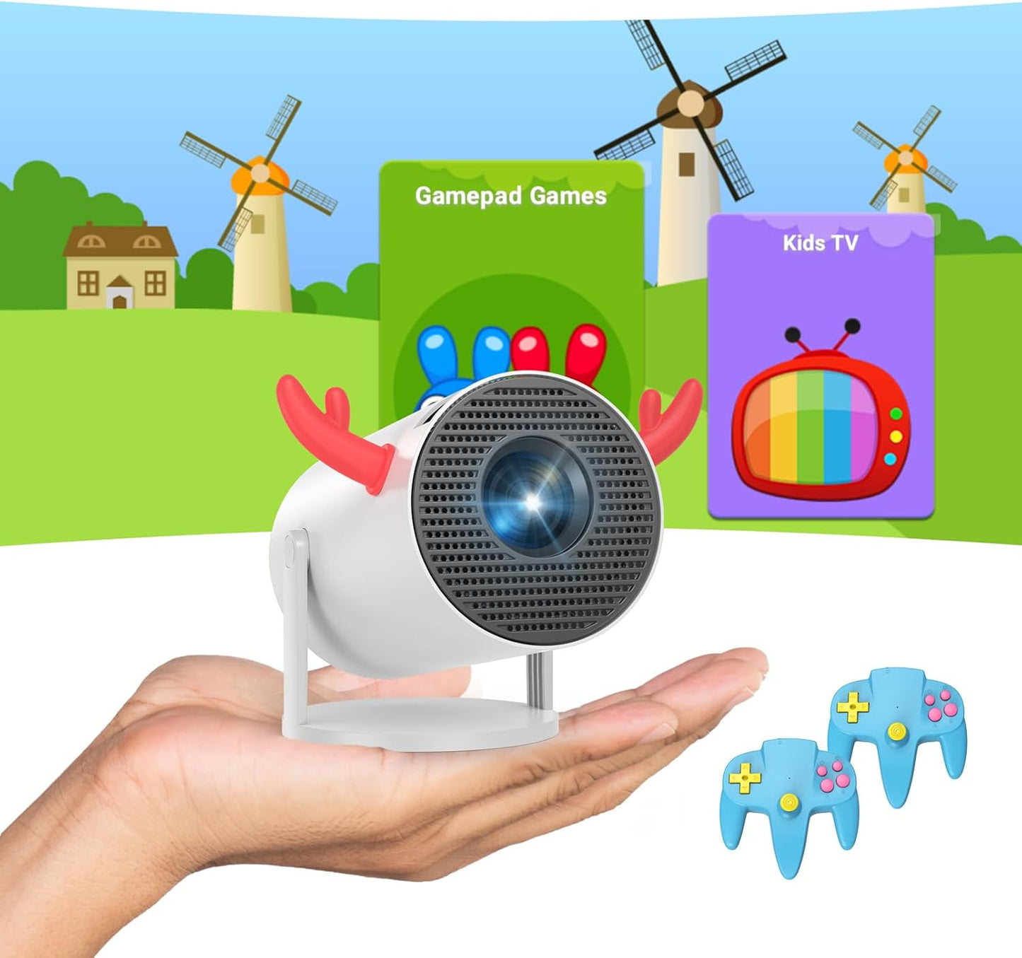DANCIEYA Kids Projector: 4K Support, 100+ Games & Stories
