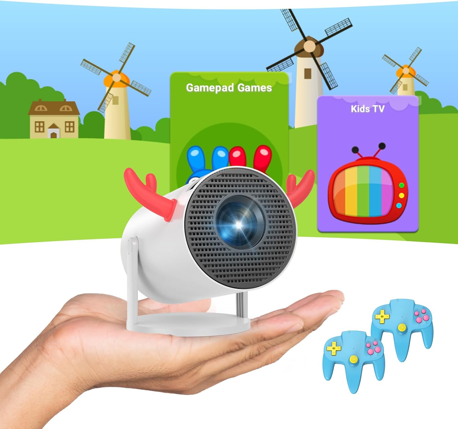 DANCIEYA Kids Projector: 4K Support, 100+ Games & Stories