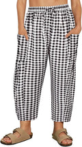 Plus Size Palazzo Harem Pants Womens Summer Drawstring Beach Pant