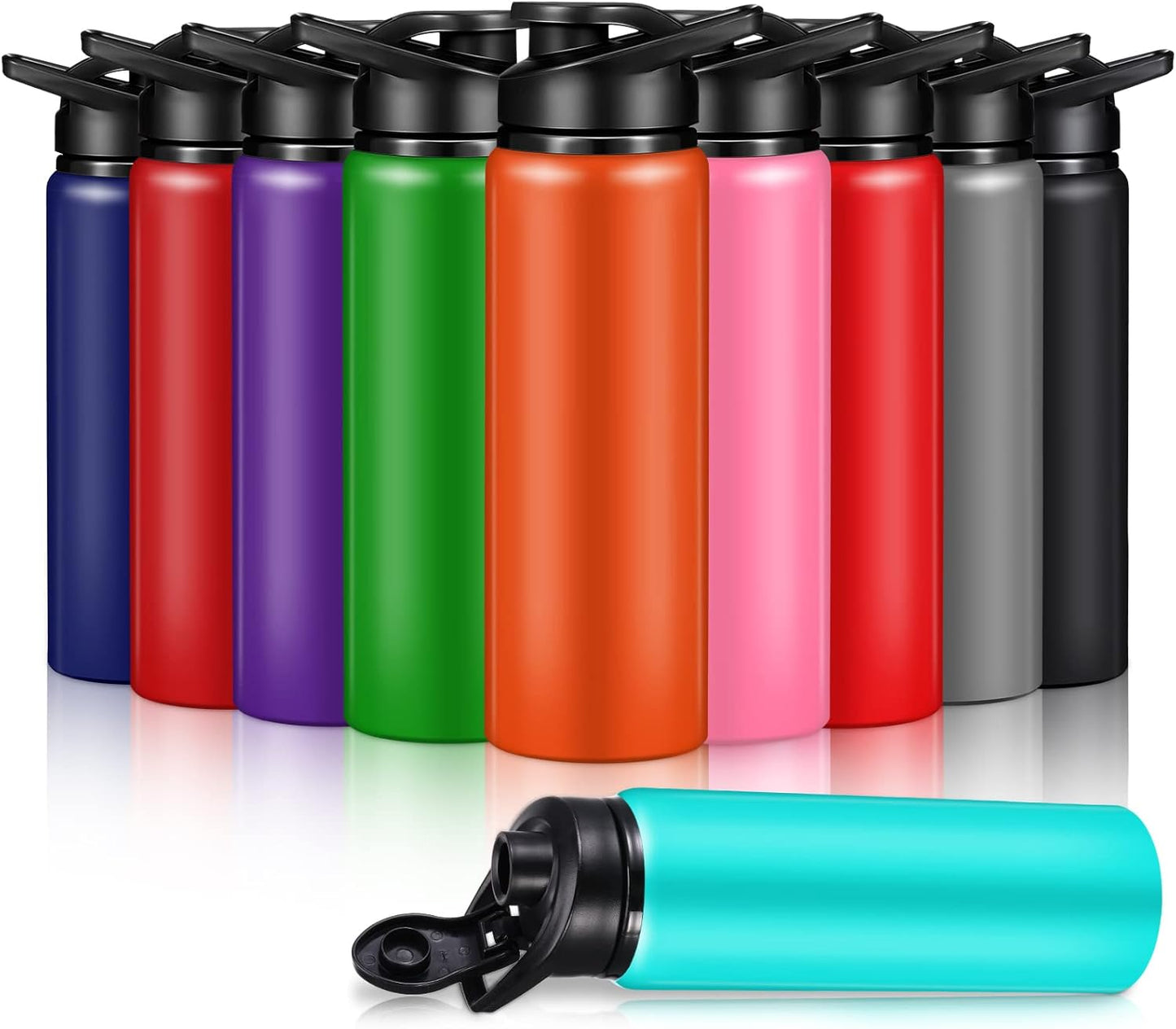 10-Pack Aluminum Water Bottles - Stay Hydrated On-The-Go!