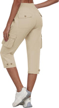 MoFiz Women's Cargo Capris Pants with Pockets (Style CSYT)