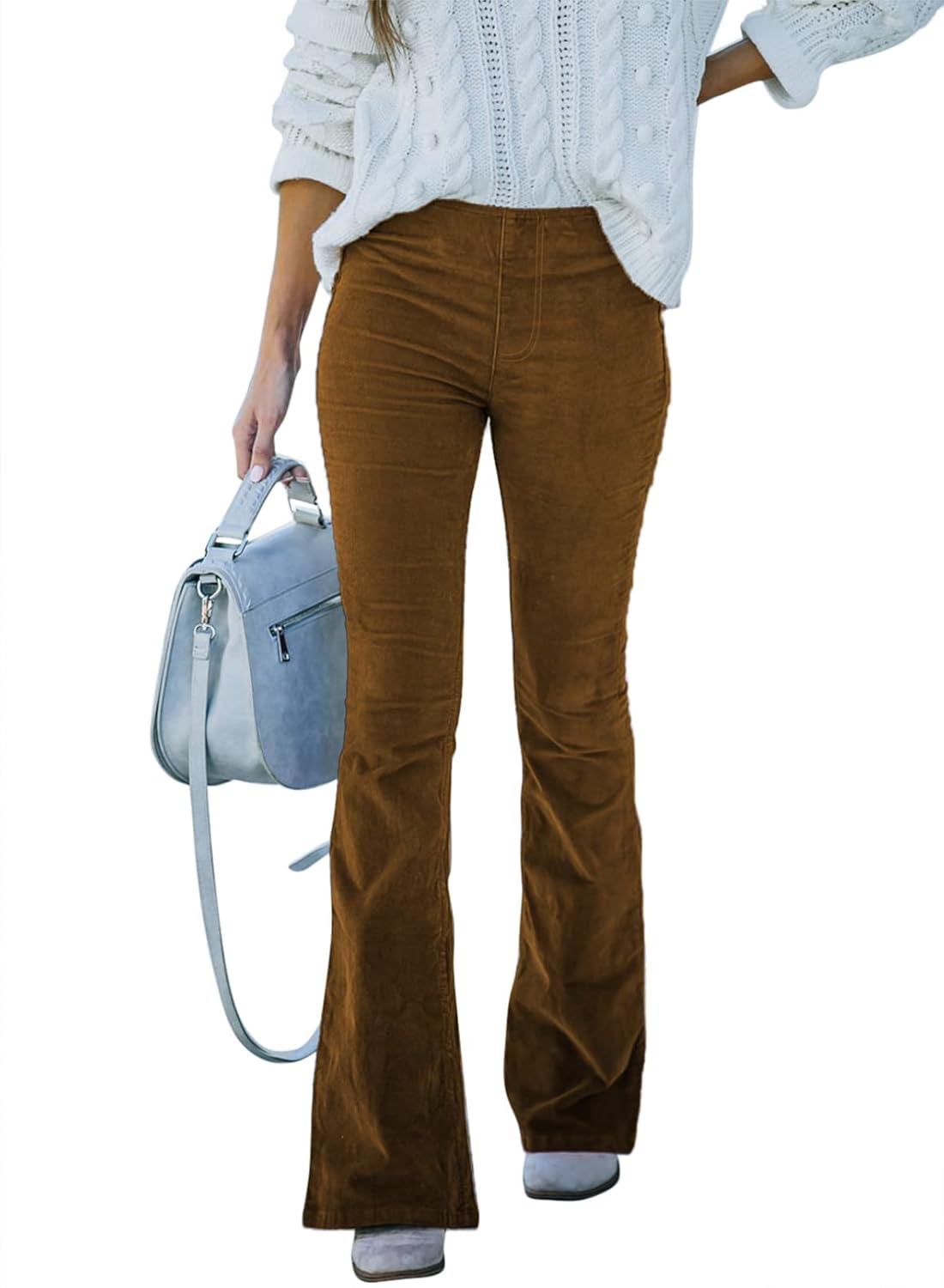 Sidefeel Women's Corduroy Flare Pants for Stylish Autumn Wear