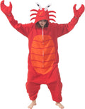 Red Crab Onesie Costume for Men and Women - Cozy Polar Fleece