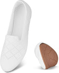 Puxowe Flats for Women Round Toe Knit Ballet Flats - Comfortable