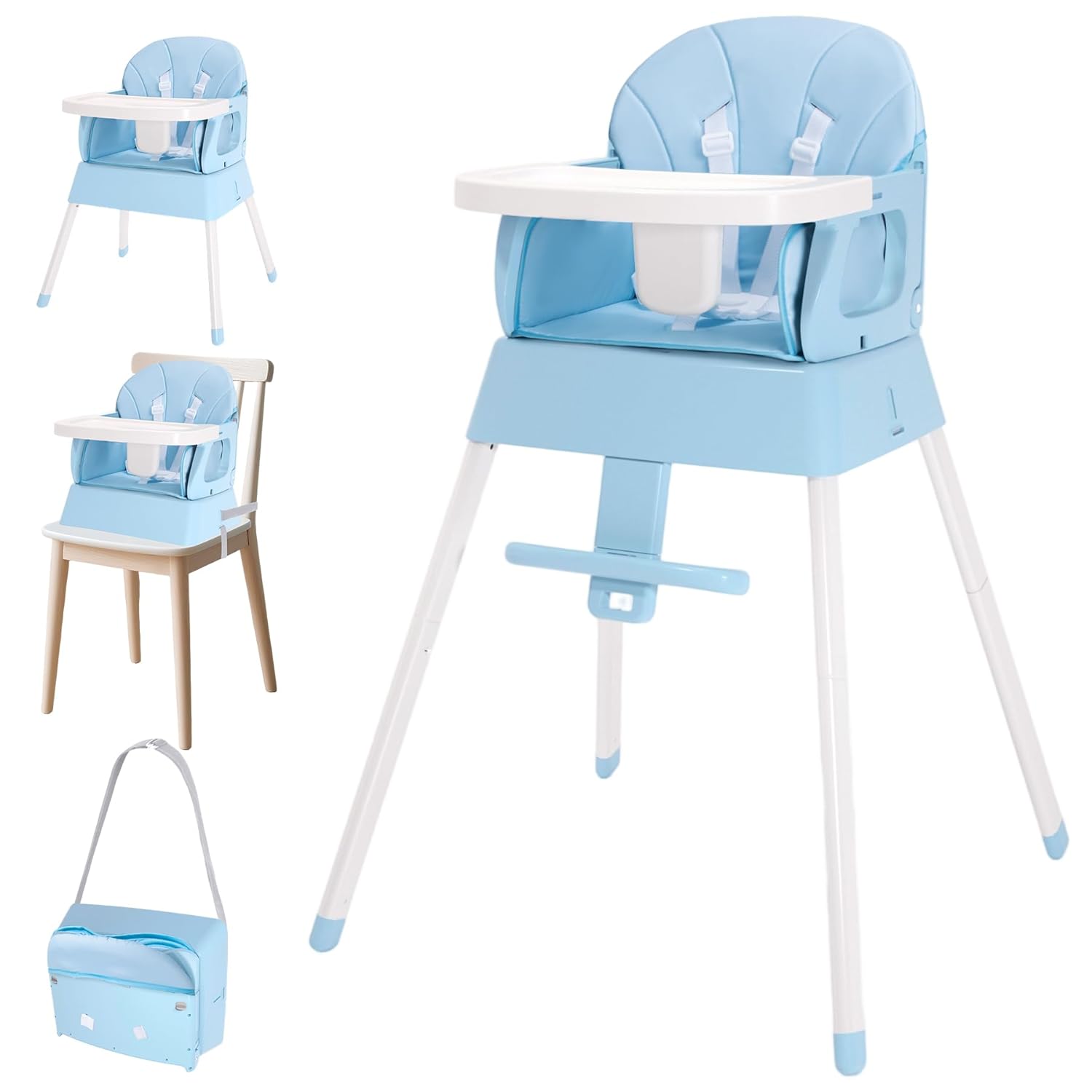 4 in 1 Portable Baby Highchair for Toddlers and Infants