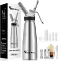 Durable Aluminum Cream Whipper with 2 Sets of Tips - ECO-WILL
