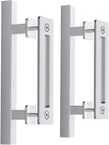 12 in Stainless Steel Sliding Barn Door Pull Handle Set - Durable