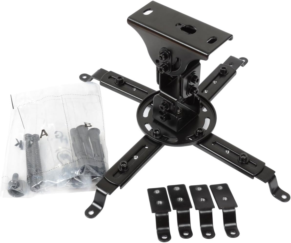 Tilt & Swivel Projector Ceiling Mount - Fits Vaulted Ceilings