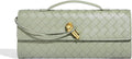 Trendy Woven Evening Clutch Purses for Women - Compact Woven PU Clutch