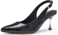 DREAM PAIRS Women's Slingback Stiletto Pumps - Elegant Kitten Heels