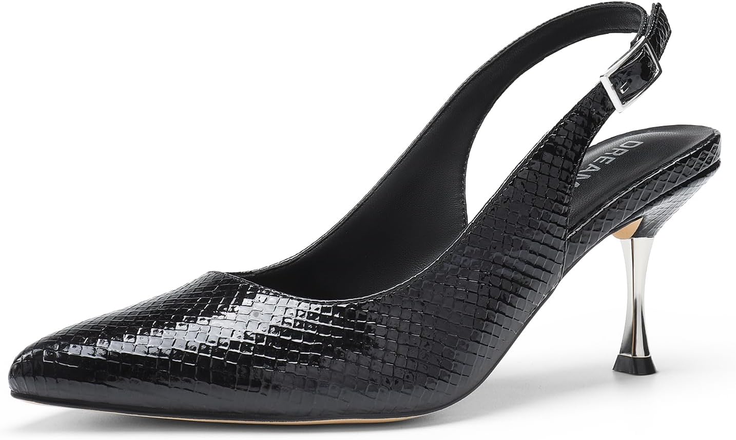 DREAM PAIRS Women's Slingback Stiletto Pumps for Elegant Style