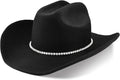 100% Wool Western Cowboy Hat for Men Women - Classic Fedora Style Hats