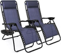 Zero Gravity Lounge Chairs Outdoor Adjustable Recliner - Pair