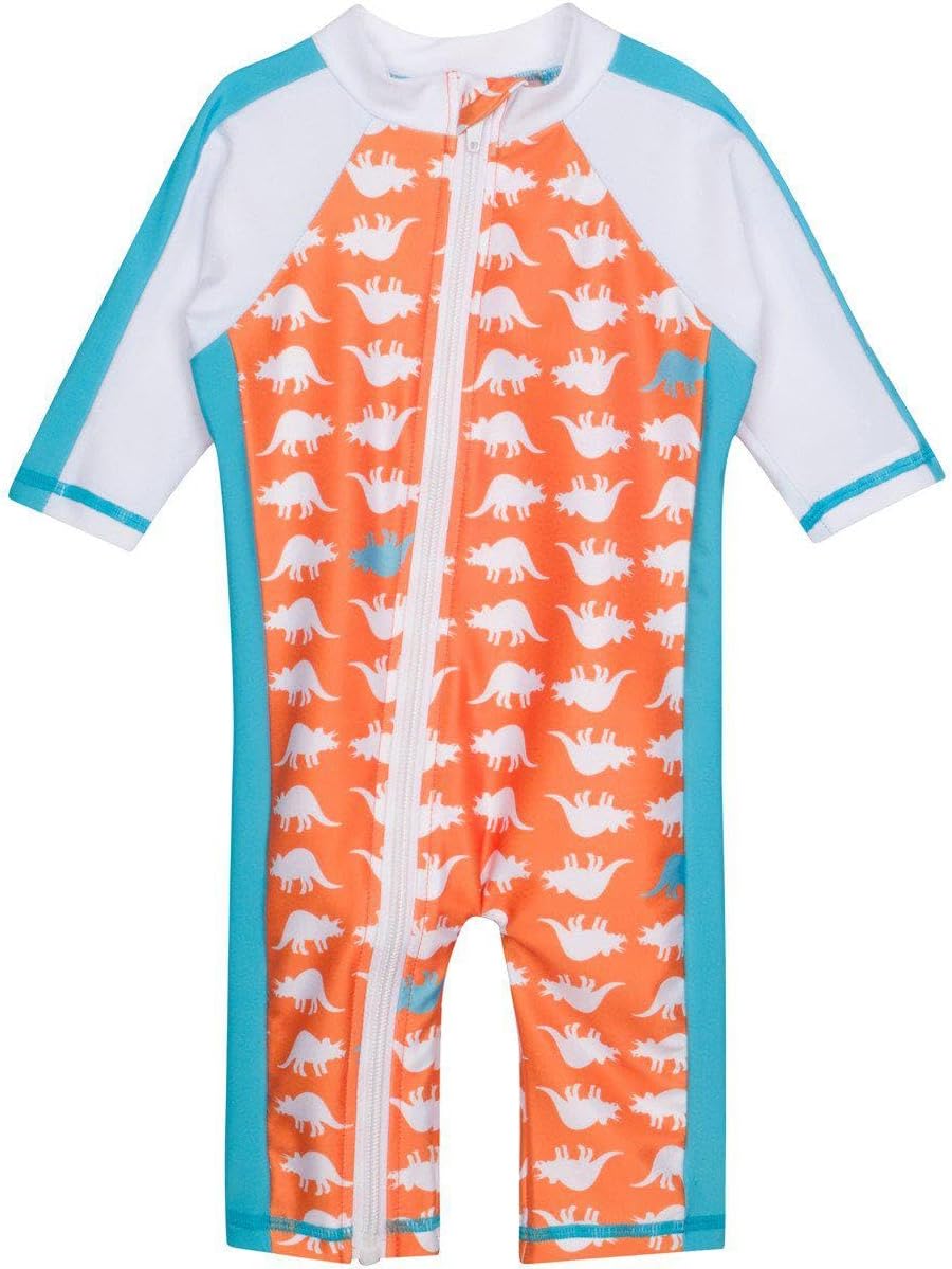 SwimZip Boys' Long-Sleeve UPF 50+ Swimsuit for Sun Protection