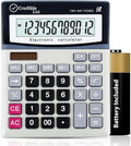 12-Digit Large Calculator with Dual Power - Perfect for Home & Office