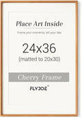 24x36 Poster Frame with Natural Cherry Wood and Tempered Glass