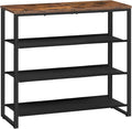 4 Tier Shoe Rack Organizer with Top Panel - Space-Saving Shoe Storage