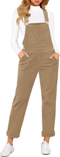 Womens Corduroy Overalls Jumpsuit with Adjustable Straps - Classic