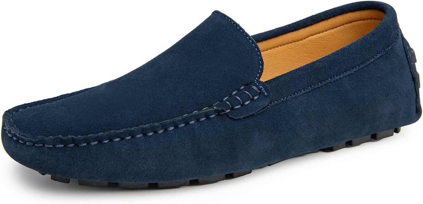 Go Tour Mens Handmade Suede Leather Casual Loafers Shoes Review